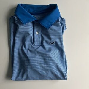 Vineyard Vines Boys Blue Striped Polo Shirt